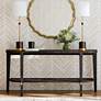 1_Bassett Whitfield 64" Wide Black Rubberwood Rectangle Console Table
