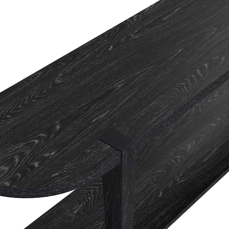 Image 4 Bassett Whitfield 64" Wide Black Rubberwood Rectangle Console Table more views