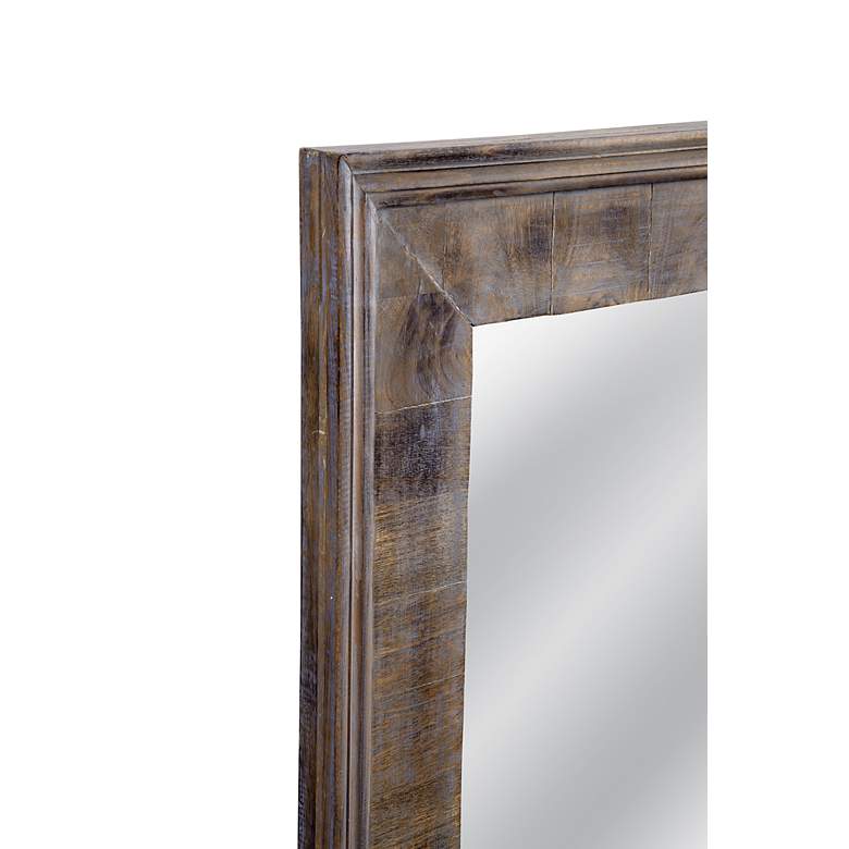 Image 2 Bassett Zip Weathered Gray 40" x 80" Rectangular Floor Mirror more views