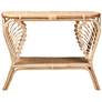 Bastet 39 1/2"W Natural Brown Rattan 2-Tier Console Table