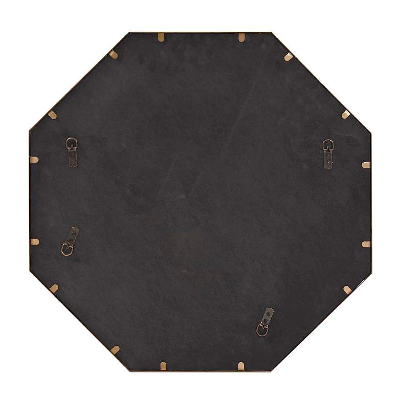 Image 5 Bastian Antique Bronze 28" Octagonal Wall Mirror more views