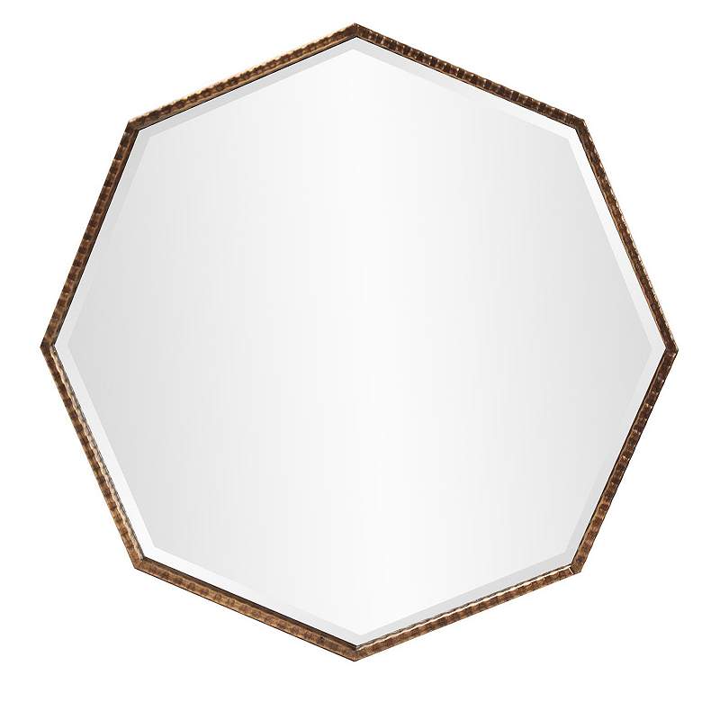 Image 6 Bastian Antique Bronze 28" Octagonal Wall Mirror more views