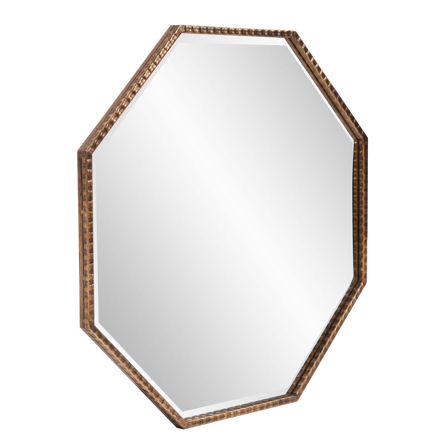 Bastian Antique Bronze 28" Octagonal Wall Mirror