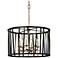 Bastille 25"W Pompeii Silver and Silver Leaf 6-Light Pendant