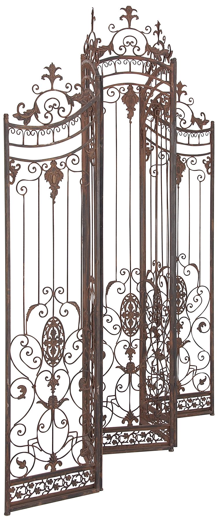 Image 5 Bastille Dark Brown 80"H 5-Panel Arched Room Divider Screen more views