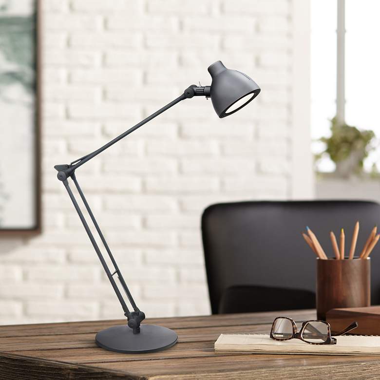 Image 1 Bastion Black LED Adjustable Desk Lamp