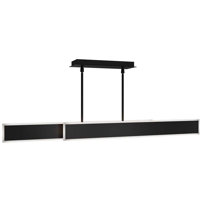Image 1 Bastone 3.88"H x 36.25-50"W 2-Light Linear Pendant in Black