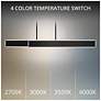 4_Bastone 3.88"H x 36.25-50"W 2-Light Linear Pendant in Black more views