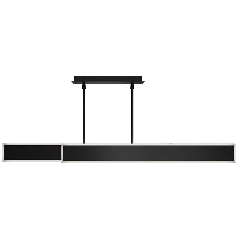 Image 2 Bastone 3.88"H x 36.25-50"W 2-Light Linear Pendant in Black more views