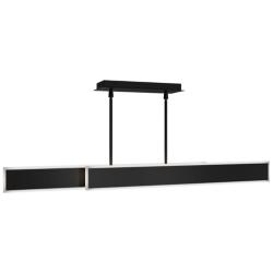Bastone 3.88"H x 36.25-50"W 2-Light Linear Pendant in Black