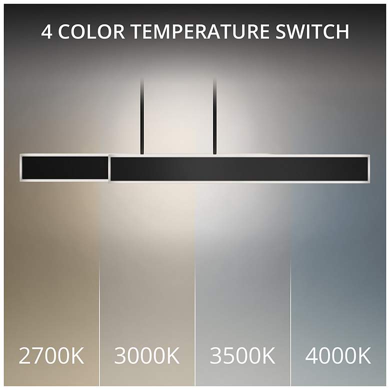 Image 4 Bastone 3.88"H x 36.25-50"W 2-Light Linear Pendant in Black more views