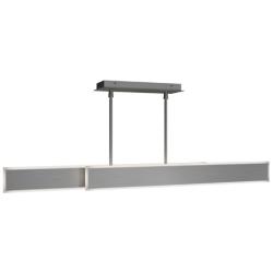 Bastone 3.88"H x 36.25-50"W 2-Light Linear Pendant in Brushed Nickel