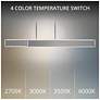 4_Bastone 3.88"H x 36.25-50"W 2-Light Linear Pendant in Brushed Nickel more views