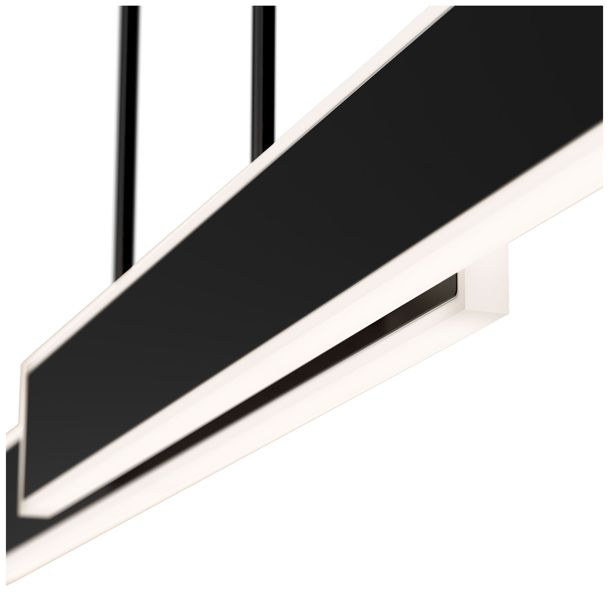 Image 3 Bastone 3.88"H x 36.25-50"W 2-Light Linear Pendant in Black more views