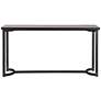 Basuto 62" Wide Aged Steel Console Table with Light Gray Top in scene