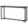 Basuto 62" Wide Aged Steel Console Table with Light Gray Top in scene