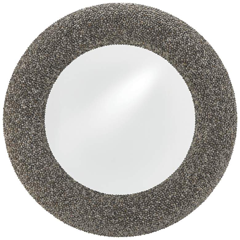 Image 1 Batad Shell Natural 42 1/2" Round Oversized Wall Mirror