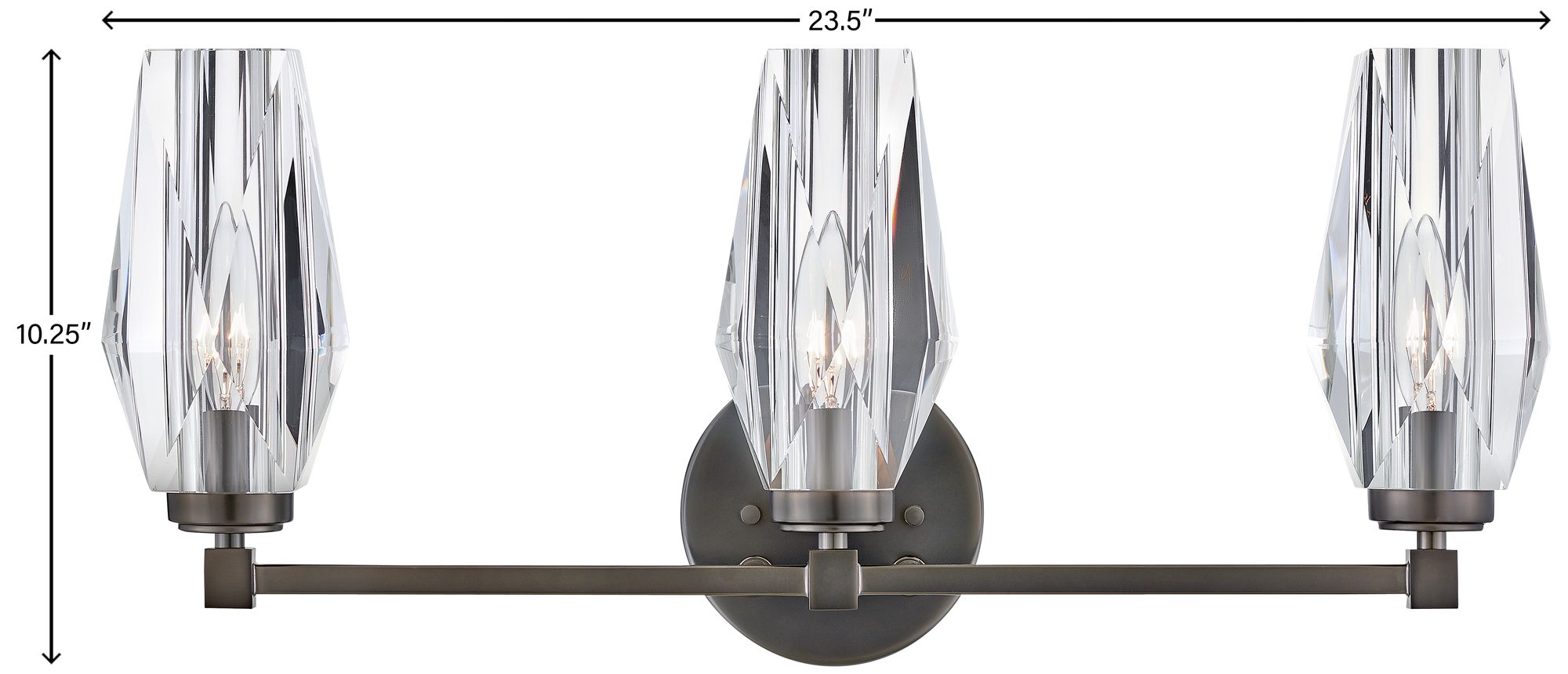 Bath Ana-Three Light Vanity-Black Oxide