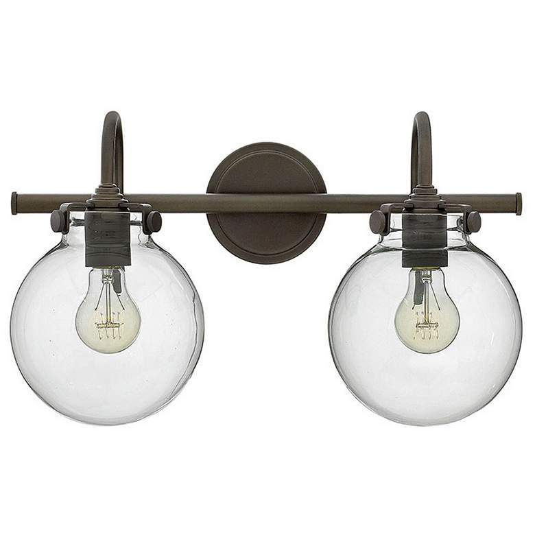 Image 1 Bath Congress-Globe Glass Two Light Vanity-Oil Rubbed Bronze