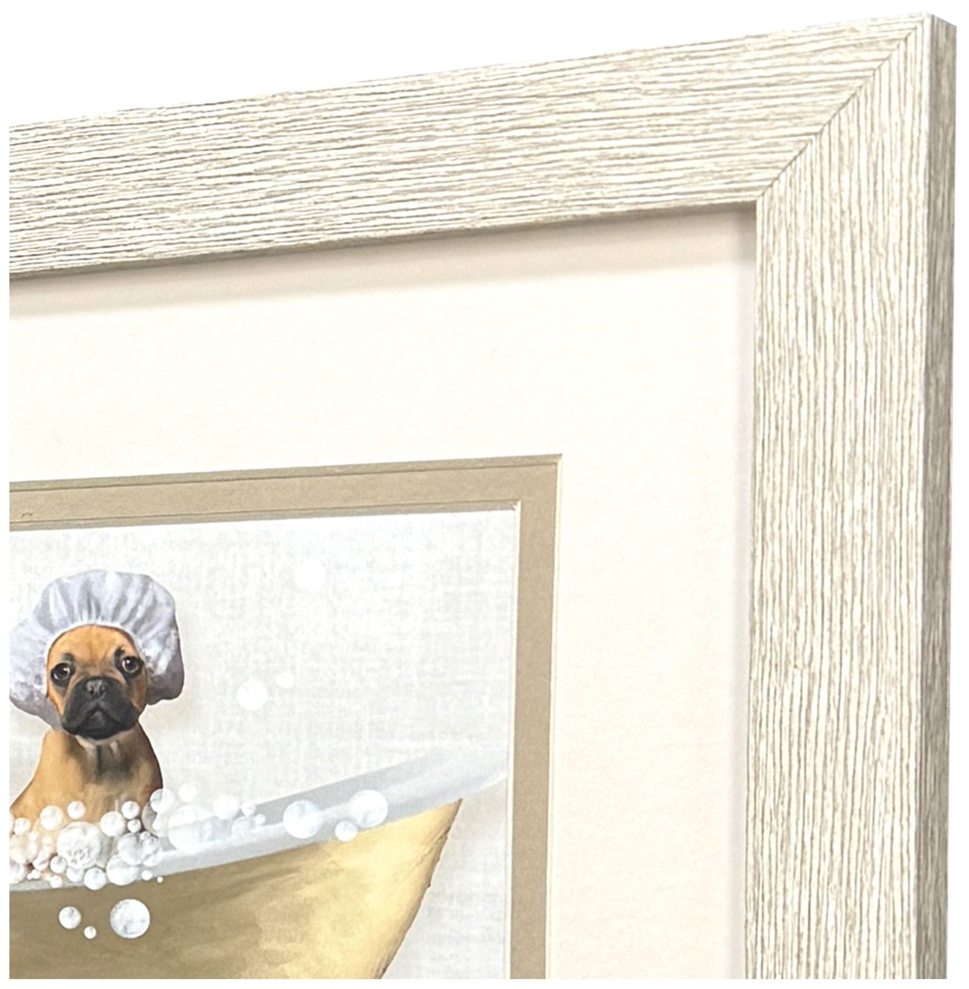 Image 4 Bath Dogs II 11"W x 9"H Framed Art - Set of 2 more views