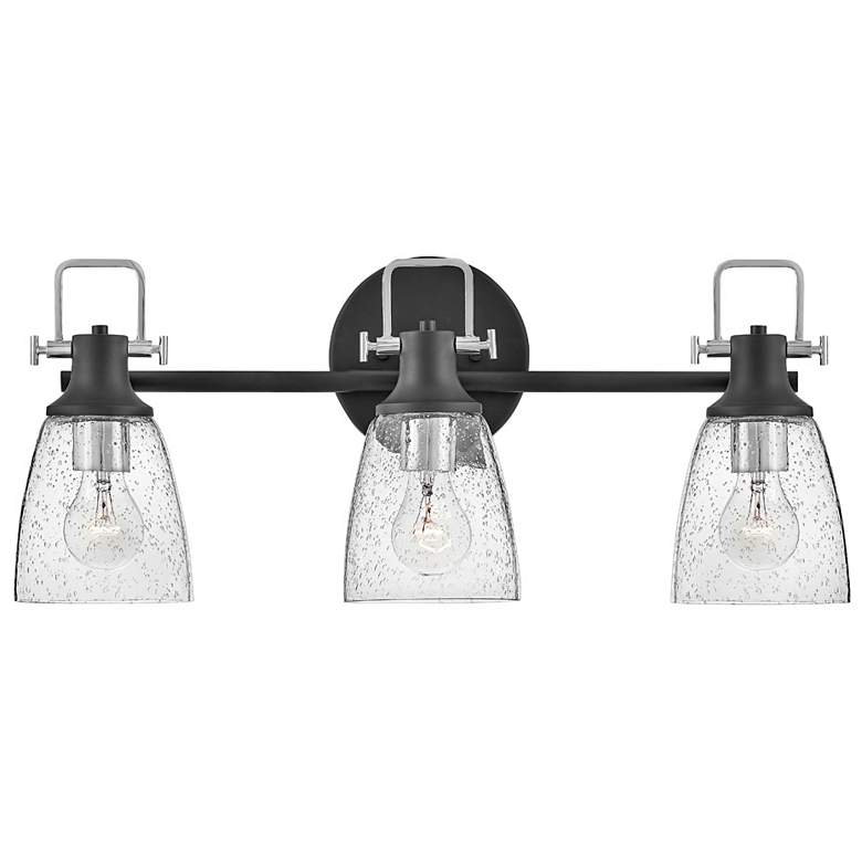 Image 2 Bath Easton-Three Light Vanity-Black With Chrome Accents more views