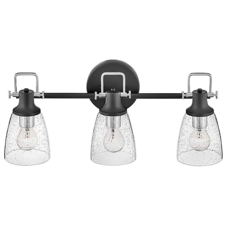 Image 3 Bath Easton-Three Light Vanity-Black With Chrome Accents more views