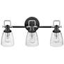 3_Bath Easton-Three Light Vanity-Black With Chrome Accents more views