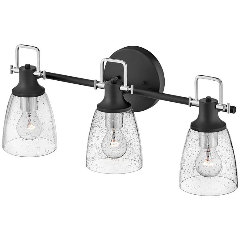 Image 4 Bath Easton-Three Light Vanity-Black With Chrome Accents more views