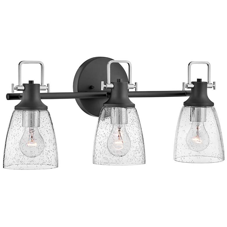 Image 5 Bath Easton-Three Light Vanity-Black With Chrome Accents more views