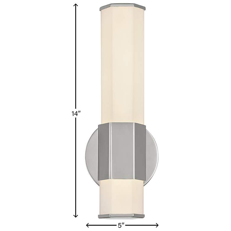 Image 7 Bath Facet-Small Led Sconce-Polished Nickel-Led more views