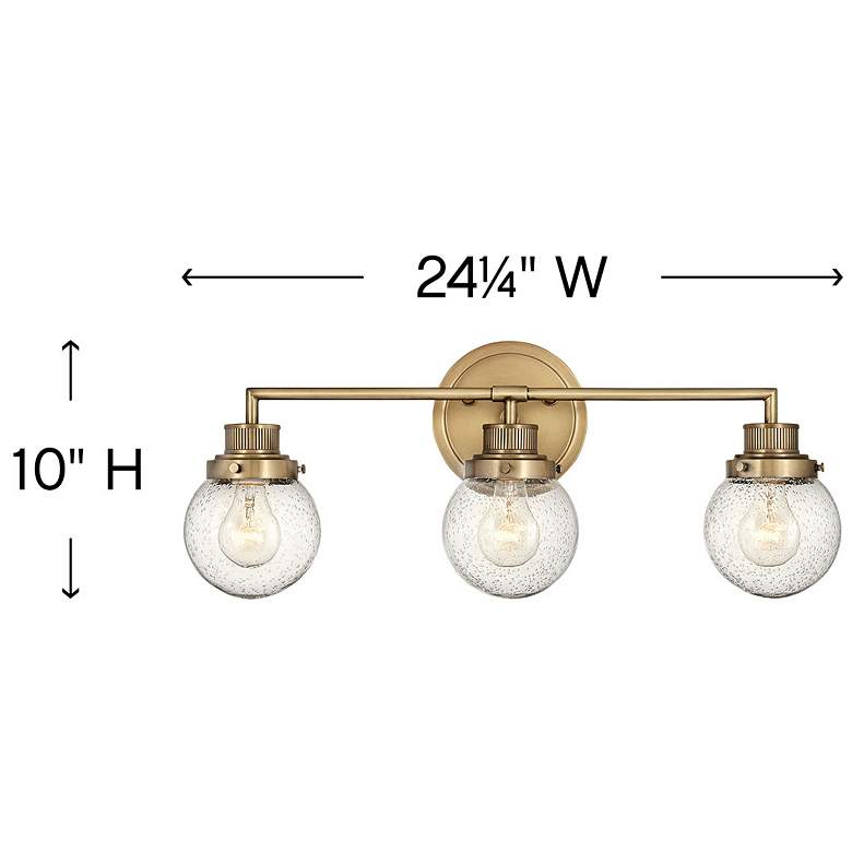 Image 5 Bath Poppy-Three Light Vanity-Heritage Brass more views