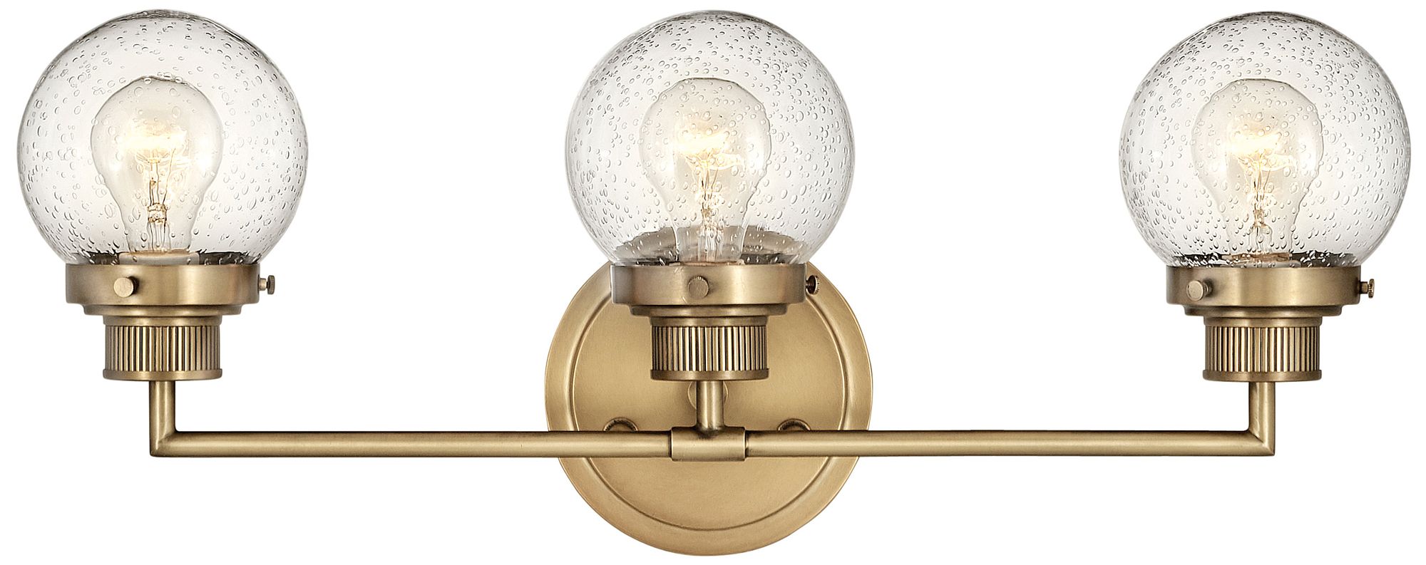 Bath Poppy-Three Light Vanity-Heritage Brass