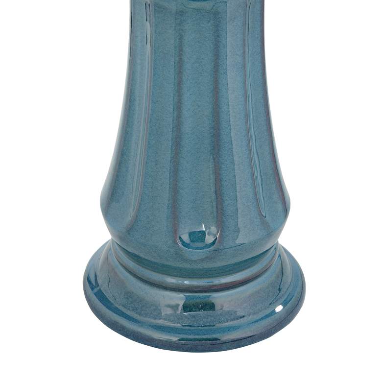 Image 5 Bathing Bird 28 1/4" High Turquoise Ceramic 2-Tier Floor Fountain more views
