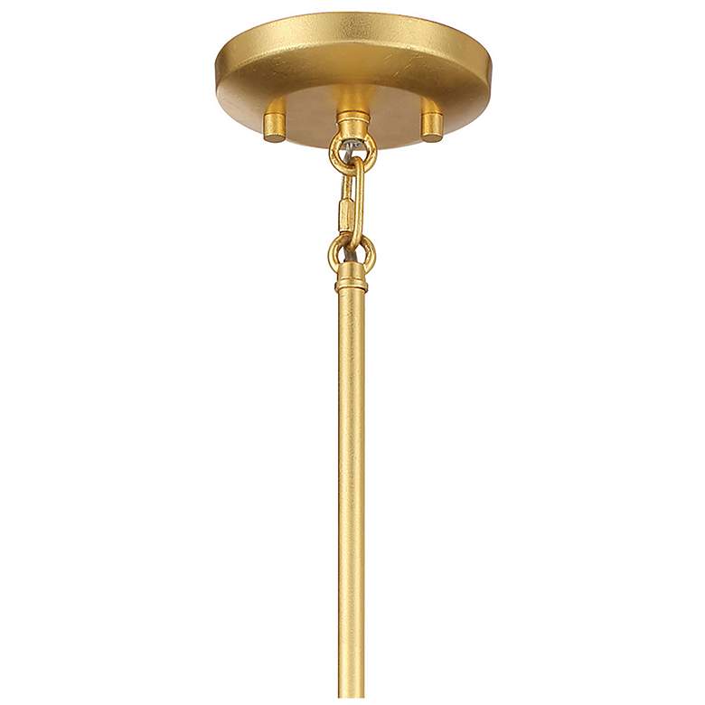 Image 5 Batignolles 10"W Spring Gold Leaf Mini Pendant w/ Opal Glass more views