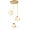 Batignolles 24 3/4"W Spring Gold Leaf Multi-Light Pendant