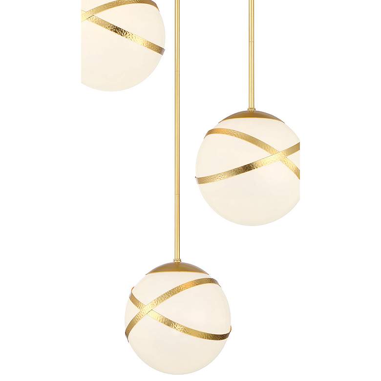 Image 3 Batignolles 24 3/4"W Spring Gold Leaf Multi-Light Pendant more views