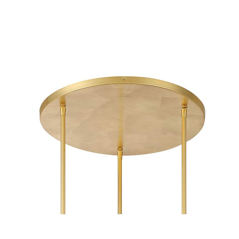 Image 7 Batignolles 24 3/4"W Spring Gold Leaf Multi-Light Pendant more views