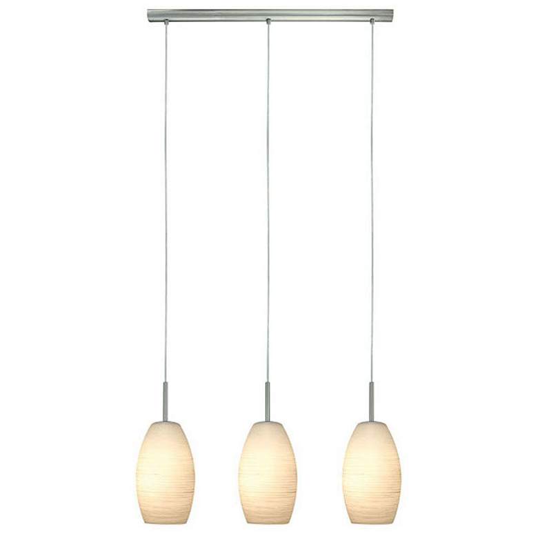 Image 1 Batista 1 - 3-Light Multi Light Pendant - Matte Nickel - White Wiped Glass