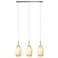 Batista 1 - 3-Light Multi Light Pendant - Matte Nickel - White Wiped Glass