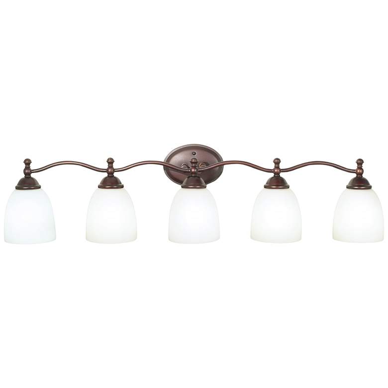 Image 1 Batiste 48" Wide Roman Bronze 5-Light Bath Light