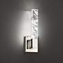 1_Baton 16"H x 5"W 1-Light Crystal Wall Sconce in Polished Nickel