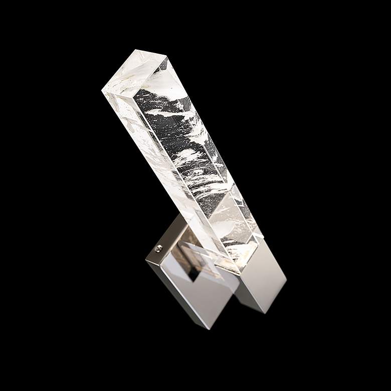 Image 4 Baton 16"H x 5"W 1-Light Crystal Wall Sconce in Polished Nickel more views