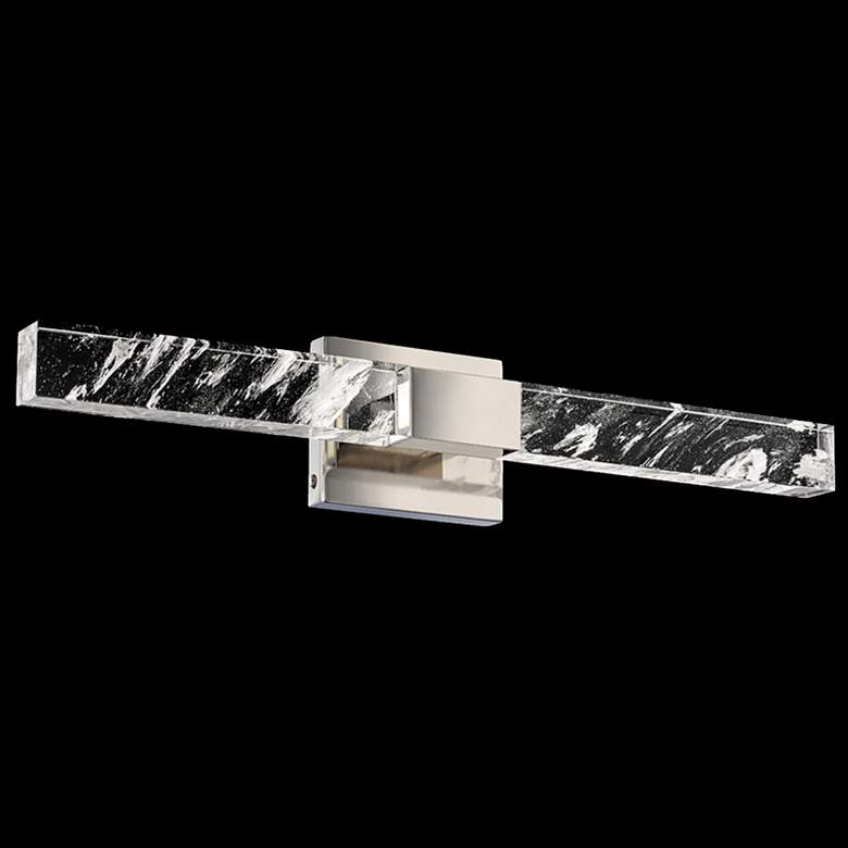 Image 1 Baton 5"H x 26"W 2-Light Crystal Wall Sconce in Polished Nickel