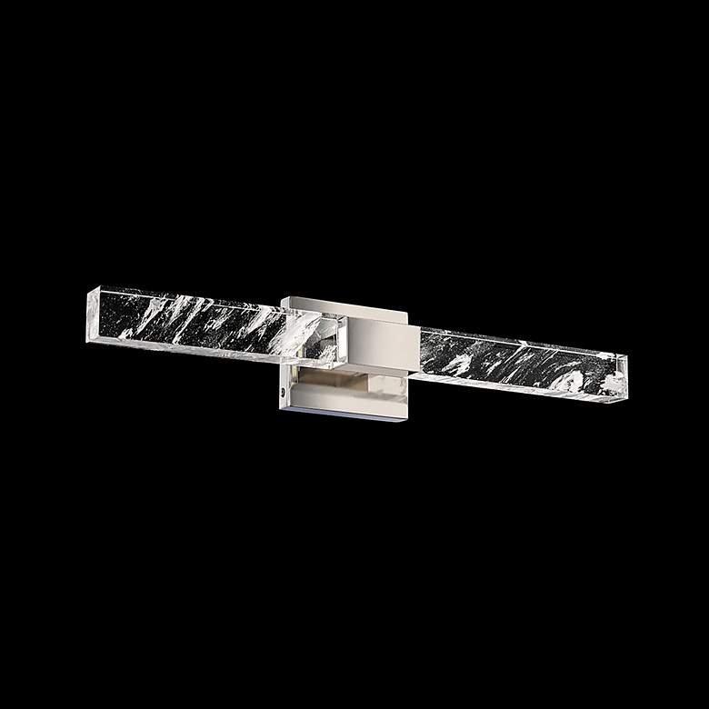 Image 3 Baton 5"H x 26"W 2-Light Crystal Wall Sconce in Polished Nickel more views