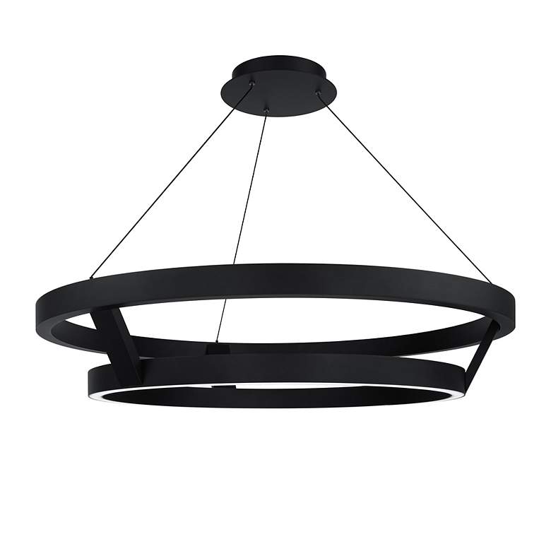 Image 6 Battlestar 3.5"H x 28.25"W 1-Light Pendant in Black more views