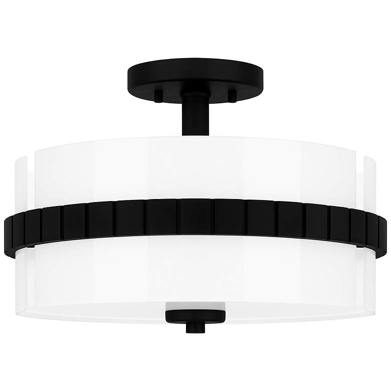 Image 2 Baud 2-Light Matte Black Semi-Flush Mount