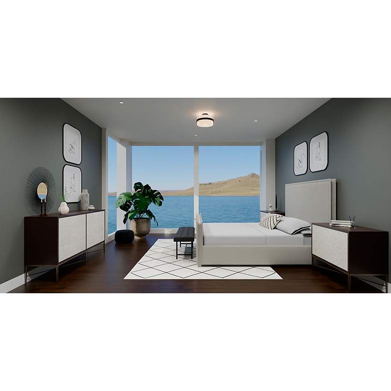 Image 3 Baud 2-Light Matte Black Semi-Flush Mount more views