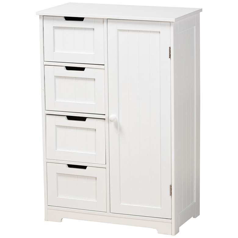 Image 2 Bauer 22 inch Wide 4-Drawer White Bathroom Storage Cabinet