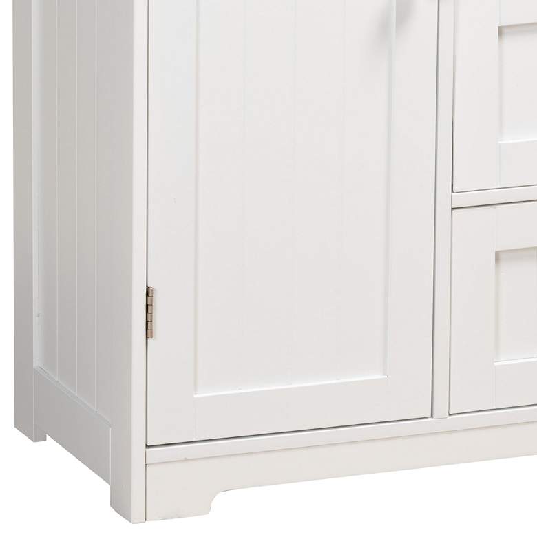 Image 4 Bauer 22" Wide 4-Drawer White Bathroom Storage Cabinet more views