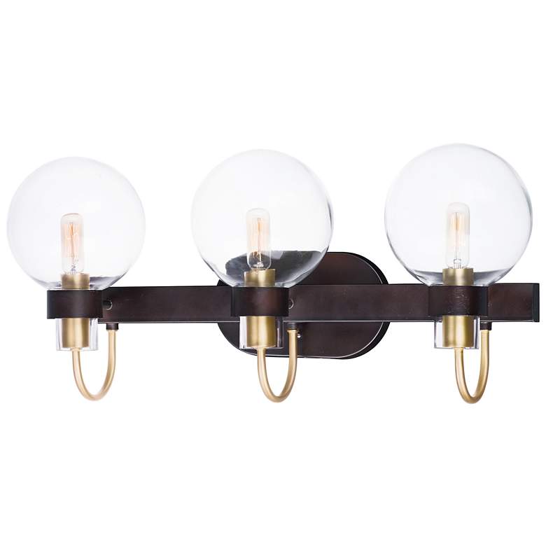 Image 2 Bauhaus 23" Wide Bronze 3-Light Bath Light